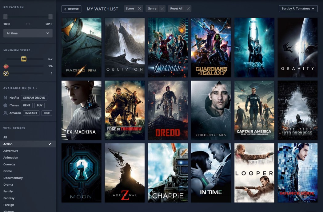 Movieo Premium AI recommendations grid
